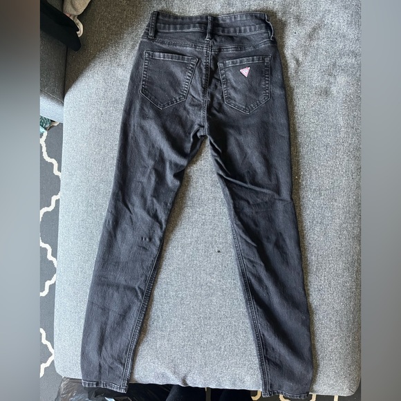 Guess Black high waist Ripped Skinny Jeans size 0 - Picture 2 of 6